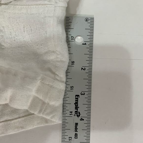 Athleta 14 Womens White Cabo Linen 4" Short Drawstring Pull On Breathable - Picture 8 of 11